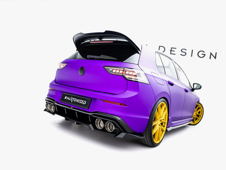 Maxton Design Rear Splitter (Vertical Bars) V.2 Volkswagen Golf R Mk8 / Mk8 Facelift - VW-GO-8F-R-RD1G+RD3G - Image 2
