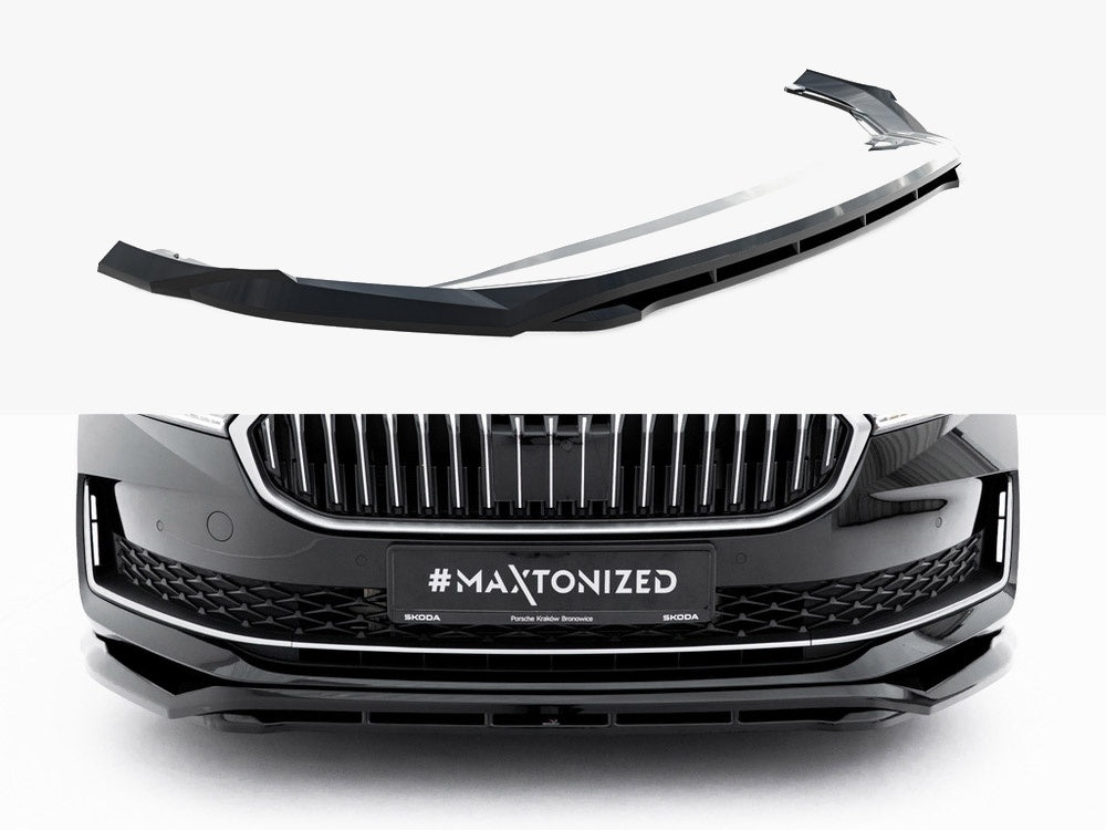 Maxton Design Front Splitter V.1 Skoda Superb Mk4 - SK-SU-4-FD1G+FD1RG - Image 1