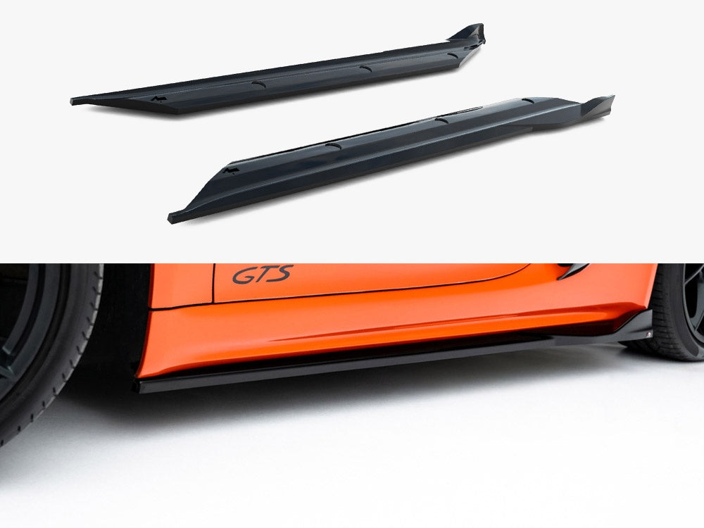 Maxton Design Side Skirts Diffusers V.2 Porsche 718 Cayman GTS 982c - PO-CA-718-GTS-SD2G - Image 1