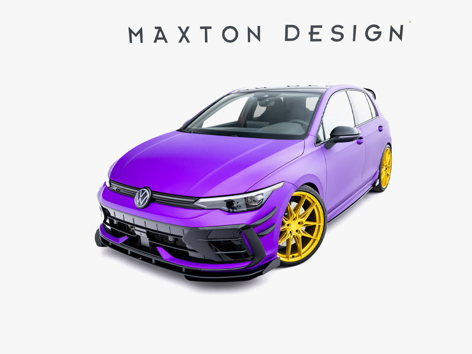 Maxton Design Street PRO Front Splitter + Flaps Volkswagen Golf R Mk8 Facelift - VWGO8FRCNC-FD1B+FSF1G - Image 2