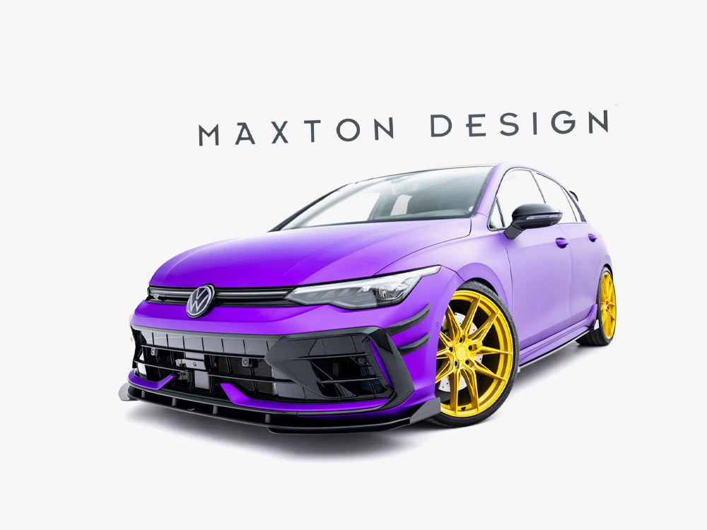 Maxton Design Street PRO Front Splitter + Flaps Volkswagen Golf R Mk8 Facelift - VWGO8FRCNC-FD1B+FSF1G - Image 3