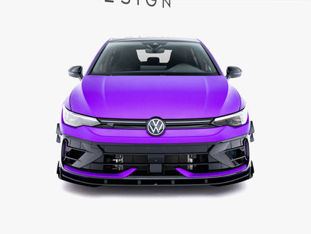 Street PRO Front Splitter + Flaps Volkswagen Golf R Mk8 Facelift