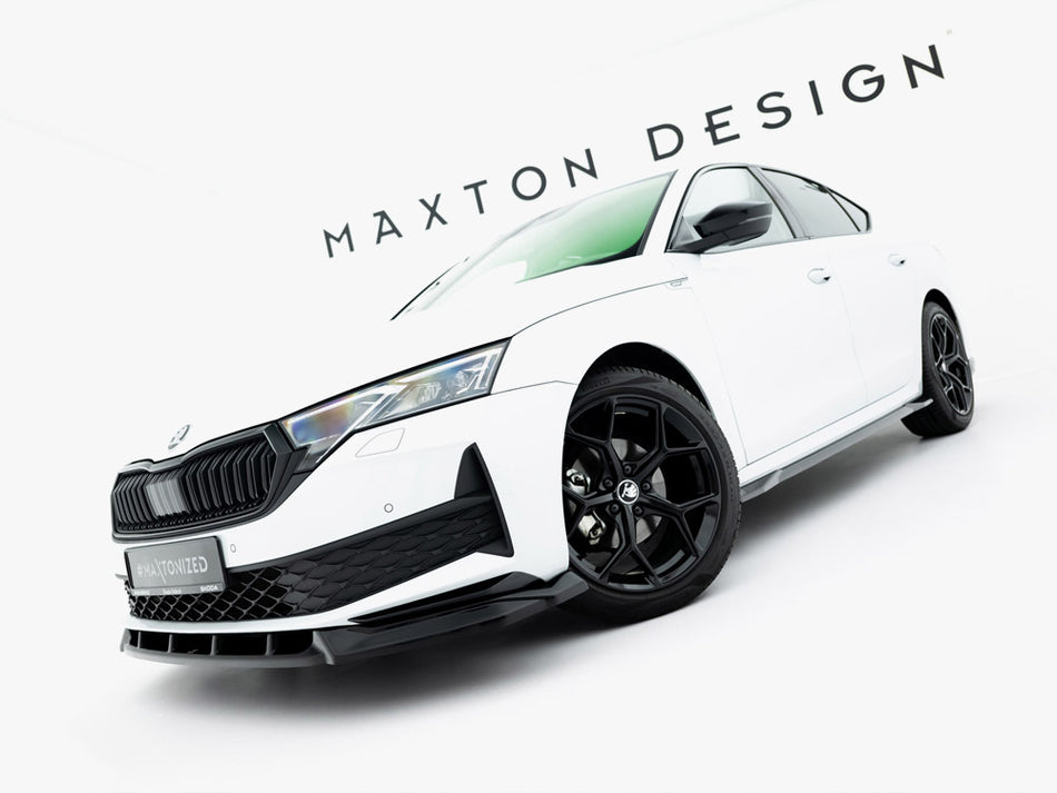 Maxton Design Front Splitter Skoda Octavia Sportline Liftback / Estate Mk4 Facelift - SK-OC-4F-SL-FD1G - Image 2