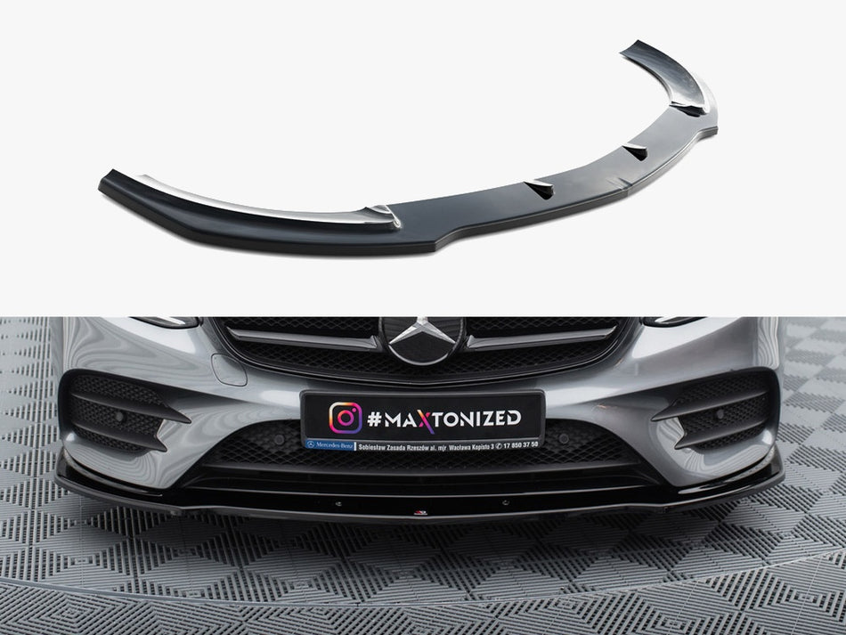 Maxton Design Front Splitter Mercedes-Benz E43 AMG / AMG-Line Sedan / Estate W213 / S213 - ME-E-213-AMGLINE-FD1G - Image 1