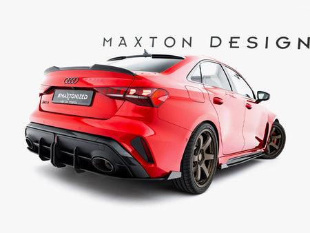 Maxton Design Street PRO Rear Diffuser + Flaps Audi RS3 Sedan 8Y Facelift - AURS38YFSCNC-RS1B+RSF1G - Image 2