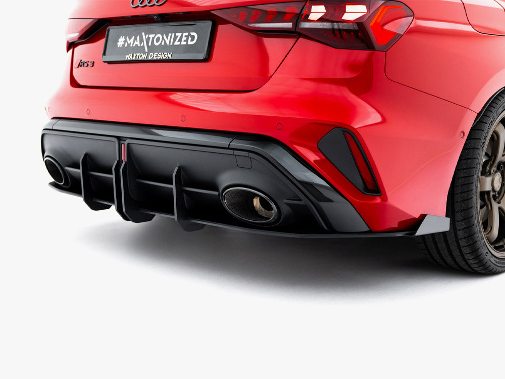 Maxton Design Street PRO Rear Diffuser + Flaps Audi RS3 Sedan 8Y Facelift - AURS38YFSCNC-RS1B+RSF1G - Image 3