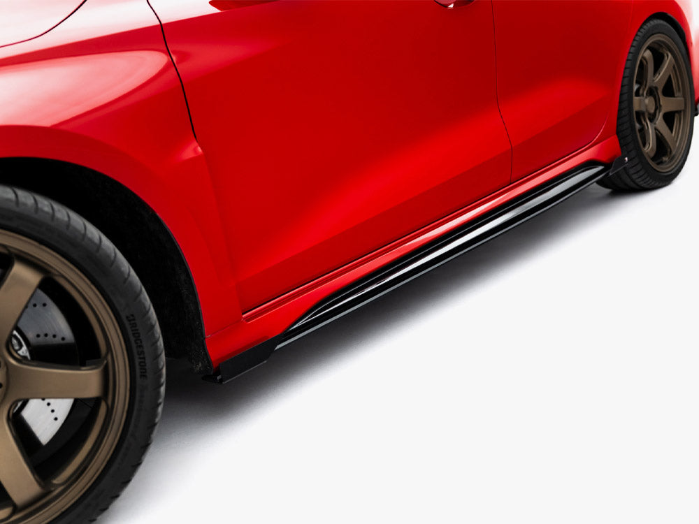Street PRO Side Skirt Diffusers + Flaps Audi RS3 Sedan 8Y Facelift
