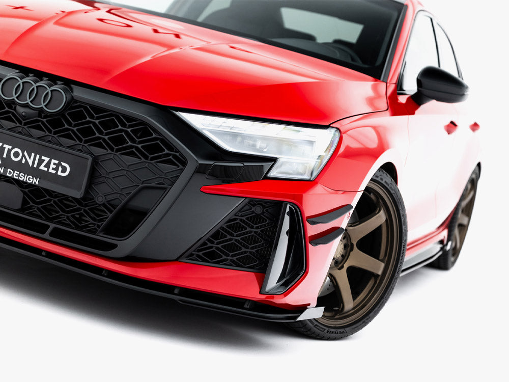Street PRO Front Splitter + Flaps Audi RS3 Sedan 8Y Facelift