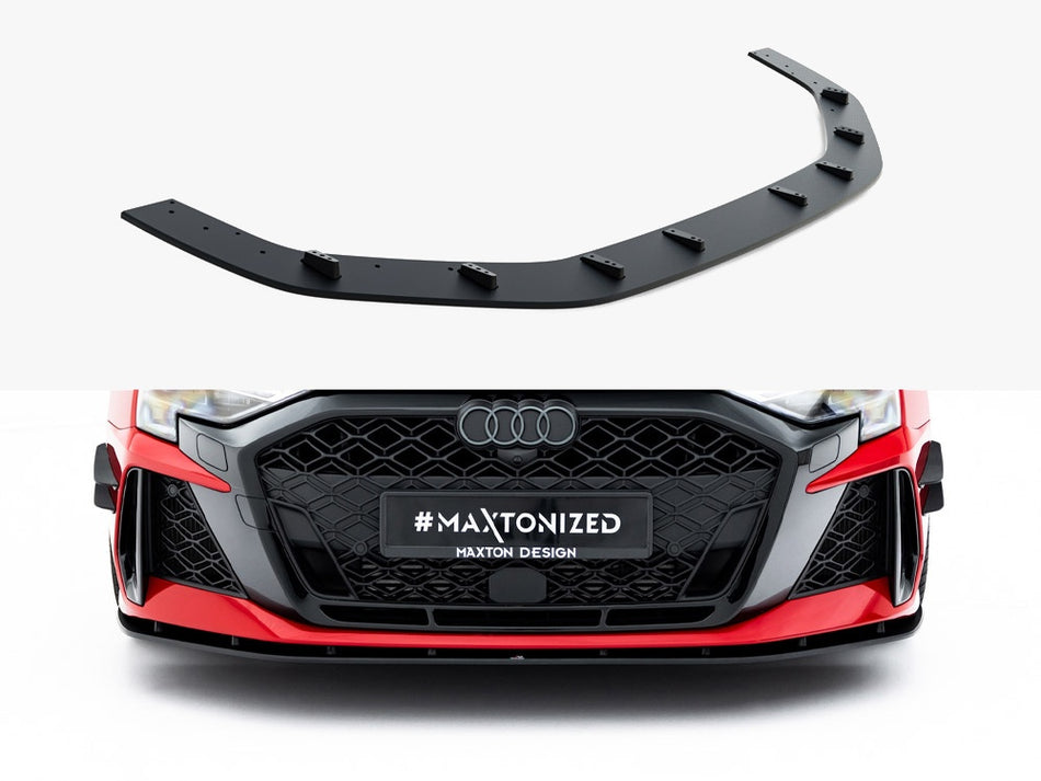Maxton Design Street PRO Front Splitter Audi RS3 Sedan 8Y Facelift - AURS38YFSCNC-FD1B - Image 1