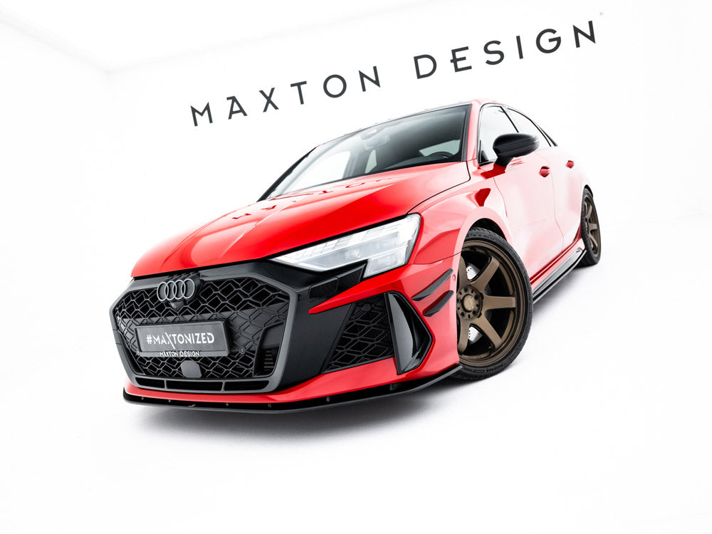 Maxton Design Street PRO Front Splitter Audi RS3 Sedan 8Y Facelift - AURS38YFSCNC-FD1B - Image 2