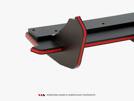 Maxton Design Street PRO Rear Diffuser Ford Mustang GT Mk6 Facelift - Red - FOMU6FGTCNC-RS1BRB - Image 6