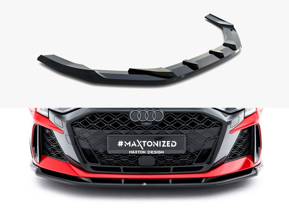 Maxton Design Front Splitter V.1 Audi RS3 Sedan 8Y Facelift - AU-RS3-8YF-S-FD1G - Image 1