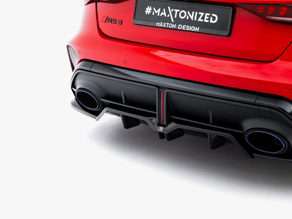 Maxton Design Rear Splitter (Vertical Bars) V.1 Audi RS3 Sedan 8Y Facelift - AU-RS3-8YF-S-RD2G+RD1G - Image 3