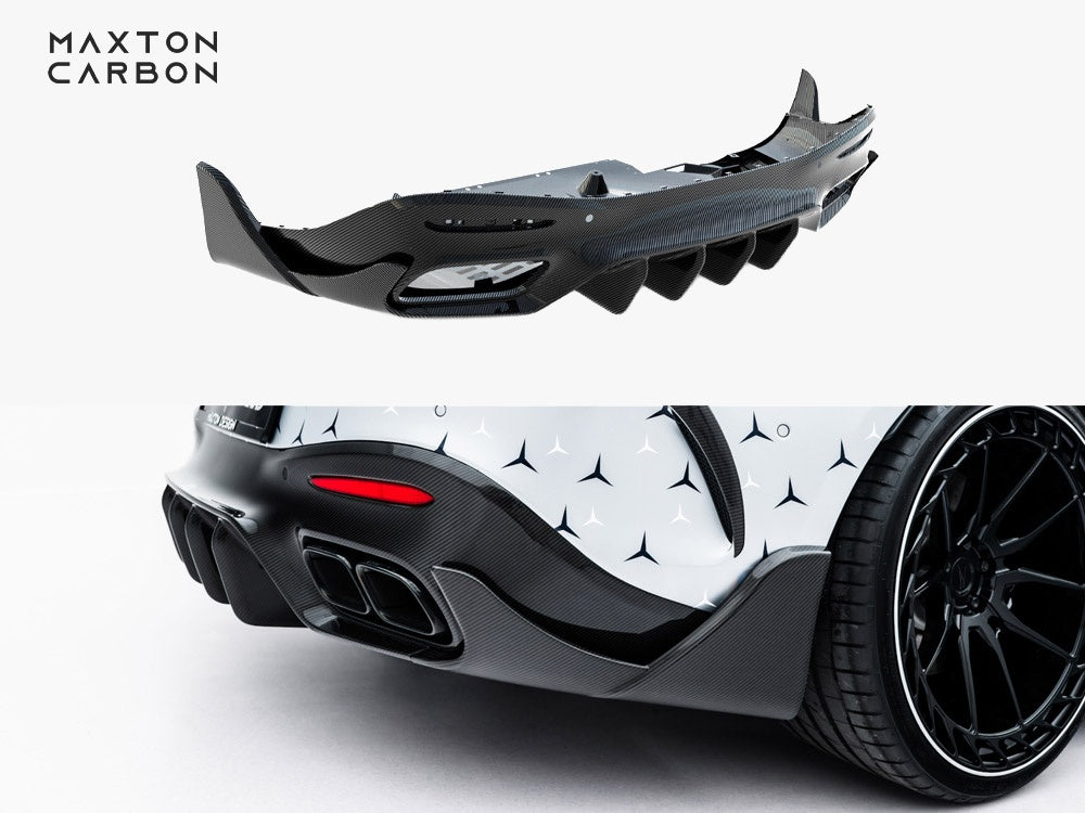 Maxton Design Prepreg Carbon Fiber Rear Diffuser Mercedes-AMG GT 63 / 55 / 63 S E Performance C192 - CF-ME-AMG-GT-2-63-RS1+RS2+RSF1-245V-P - Image 1