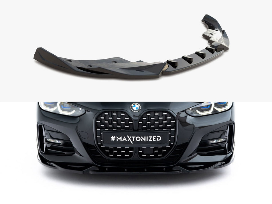 Maxton Design Front Splitter V.2 BMW 4 M-Pack / M440i G22 / G23 / G22 Facelift / G23 Facelift - BM-4-G22-MPACK-FD2G - Image 1