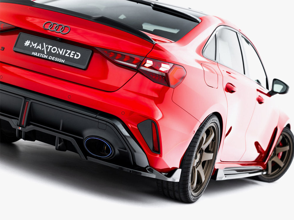 Maxton Design Rear Splitter (Vertical Bars) V.2 Audi RS3 Sedan 8Y Facelift - AU-RS3-8YF-S-RD3G+RD1G - Image 4