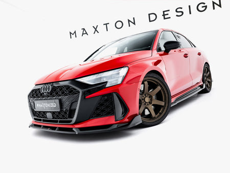 Maxton Design Front Splitter V.3 Audi RS3 Sedan 8Y Facelift - AU-RS3-8YF-S-FD3G - Image 2