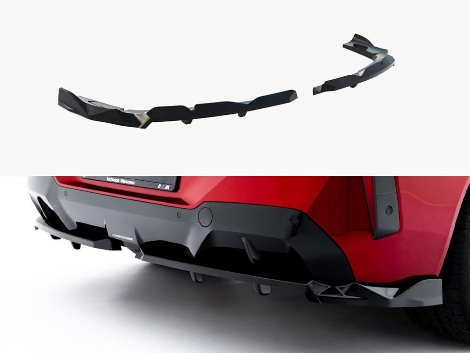 Maxton Design Rear Splitter (Vertical Bars) BMW X3 M-Pack G45 - BM-X3-G45-MPACK-RSD1G+RD1G - Image 1