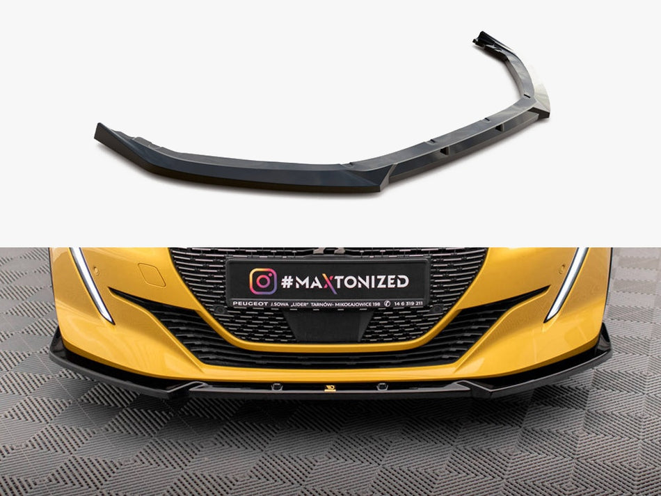 Maxton Design Front Splitter V.1 Peugeot 208 GT Mk2 - PE-208-2-GT-FD1G - Image 1