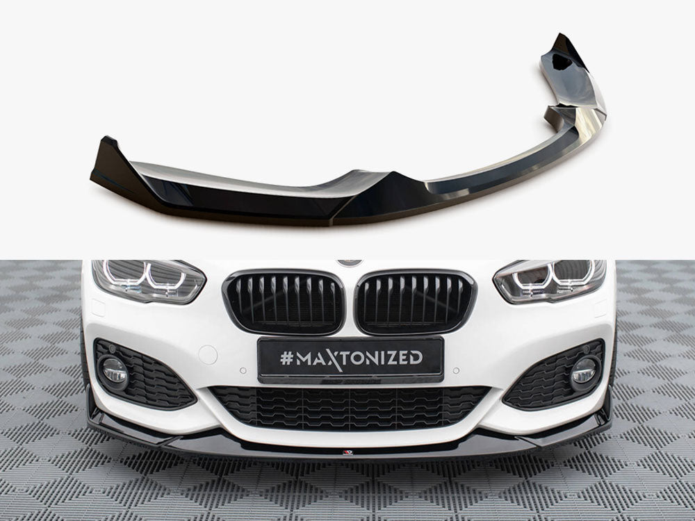 Maxton Design Front Splitter V.4 CSL Look BMW 1 M-Pack / M140i F20 Facelift - BM-1-F20F-M-FD4G - Image 1