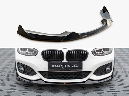 Maxton Design Front Splitter V.4 CSL Look BMW 1 M-Pack / M140i F20 Facelift - BM-1-F20F-M-FD4G - Image 1