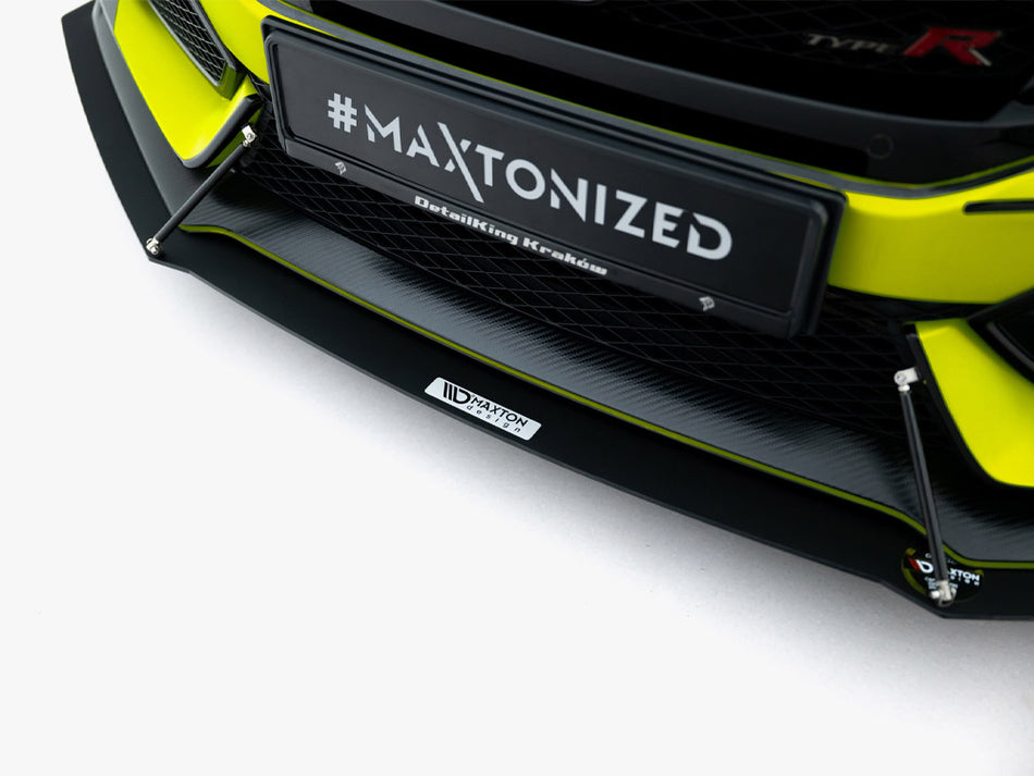 Maxton Design Front Racing Splitter V.1 Honda Civic Type-R Mk10 / Mk10 Facelift - HO-CI-10-TYPE-R-CNC-FD1A - Image 1