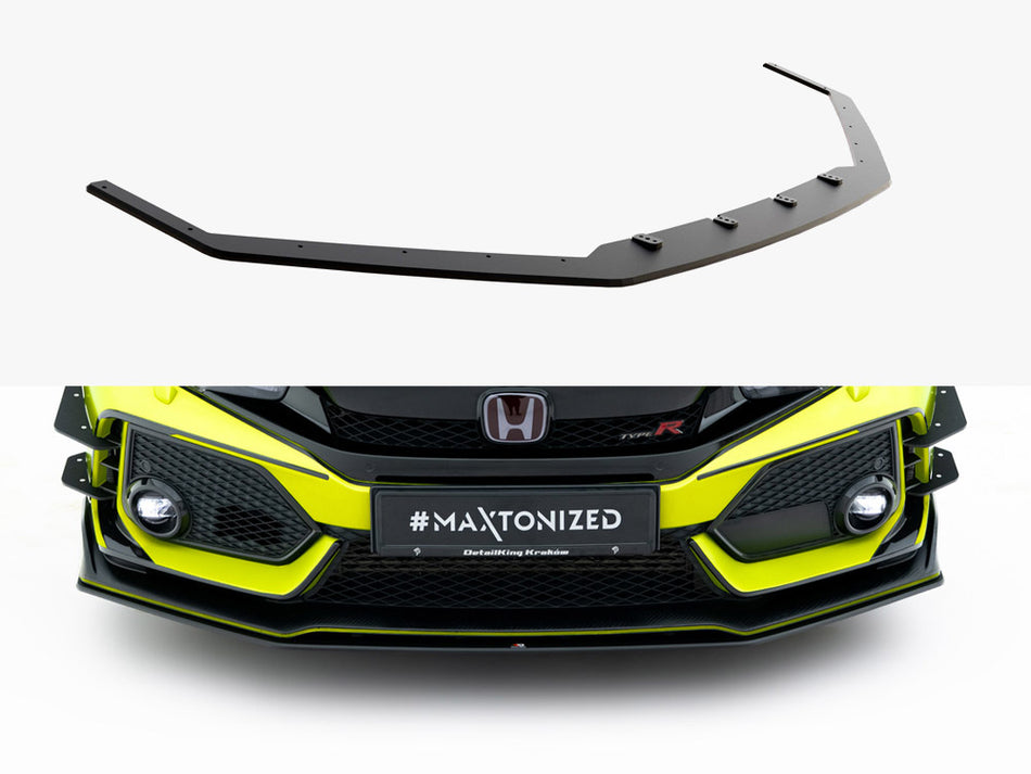 Maxton Design Street PRO Front Splitter V.2 Honda Civic Type-R Mk10 / Mk10 Facelift - HOCI10TYPERCNC-FD3B - Image 1