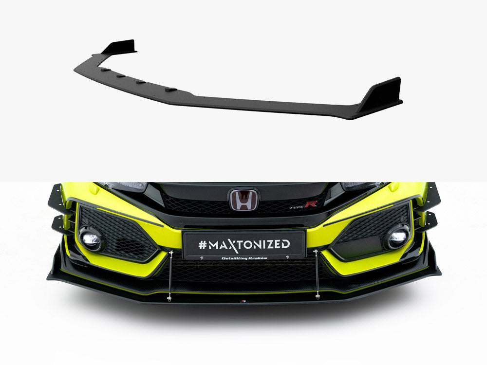 Maxton Design Street PRO Front Splitter Honda Civic Type-R Mk10 / Mk10 Facelift - HOCI10TYPERCNC-FD4B - Image 1