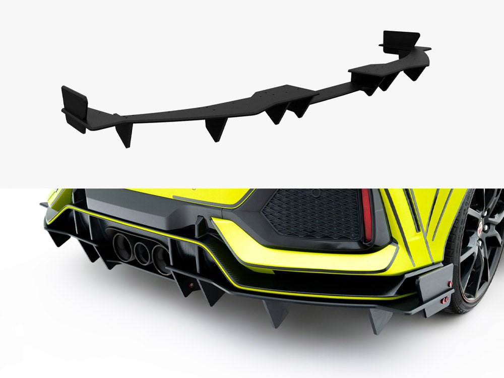 Maxton Design Street PRO Rear Diffuser Honda Civic Type-R Mk10 / Mk10 Facelift - HOCI10TYPERCNC-RS1B - Image 1