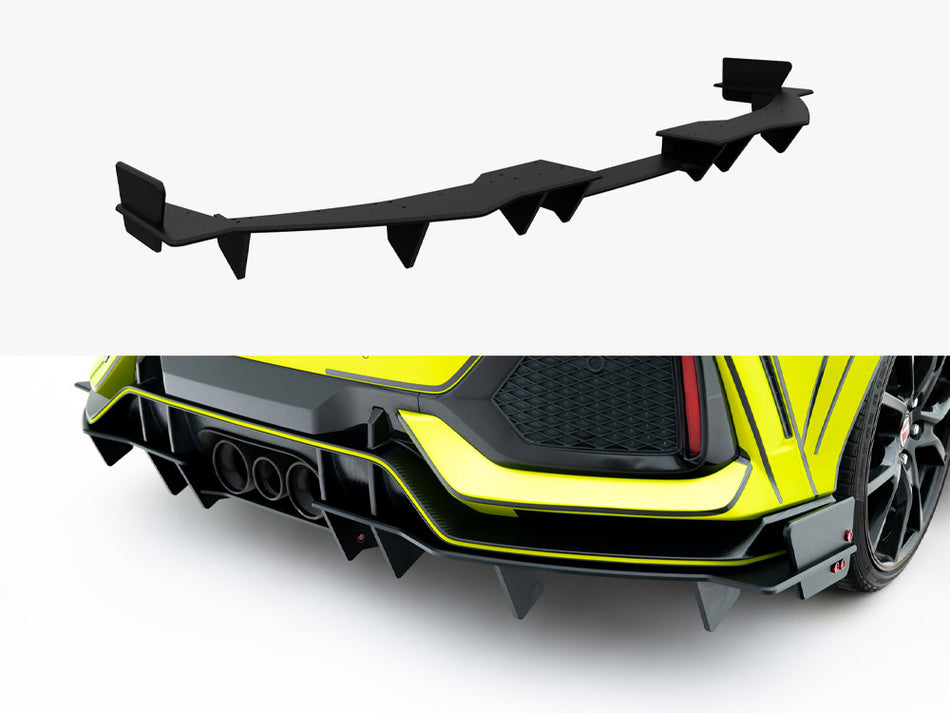 Maxton Design Street PRO Rear Diffuser Honda Civic Type-R Mk10 / Mk10 Facelift - HOCI10TYPERCNC-RS1B - Image 1
