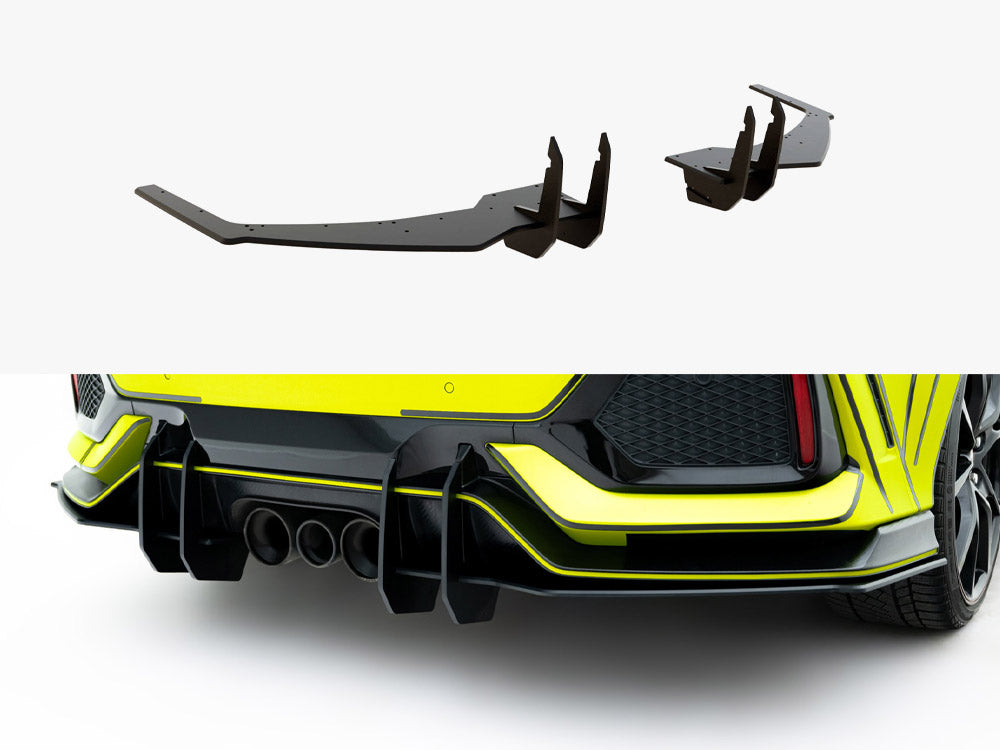 Maxton Design Street PRO Rear Diffuser V.2 Honda Civic Type-R Mk10 / Mk10 Facelift - HOCI10TYPERCNC-RS2B - Image 1