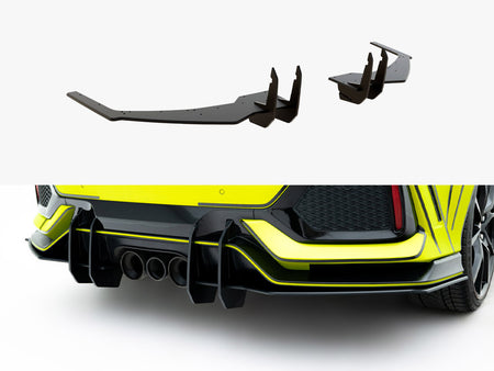 Maxton Design Street PRO Rear Diffuser V.2 Honda Civic Type-R Mk10 / Mk10 Facelift - HOCI10TYPERCNC-RS2B - Image 1