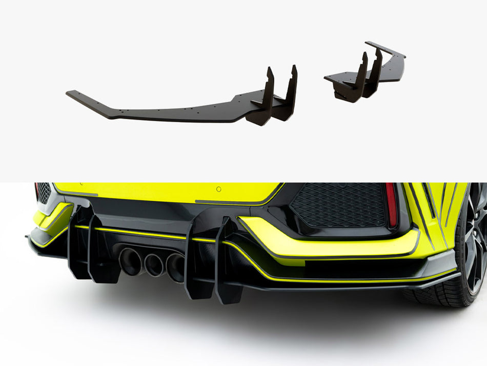 Maxton Design Street PRO Rear Diffuser V.2 Honda Civic Type-R Mk10 / Mk10 Facelift - HOCI10TYPERCNC-RS2B - Image 1