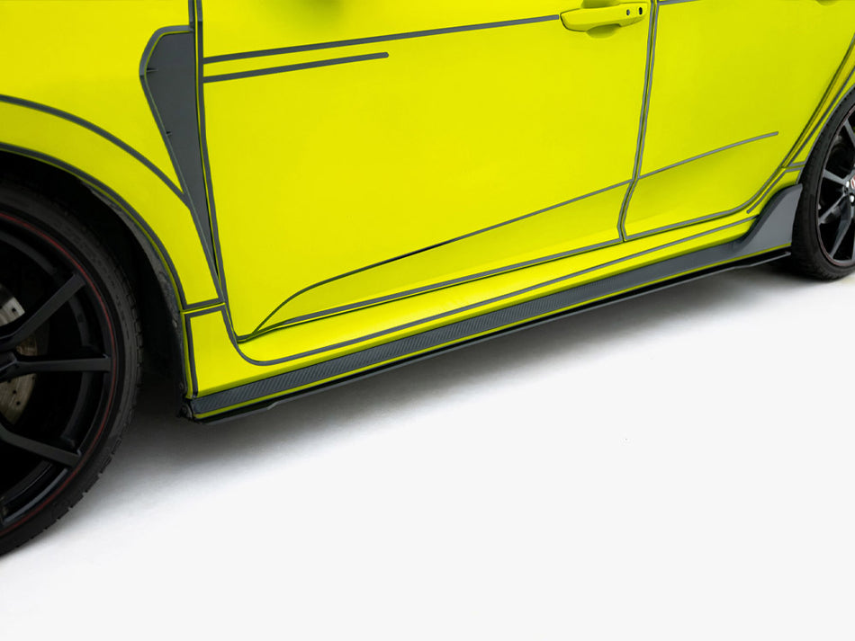 Maxton Design Racing Side Skirt Diffusers Honda Civic Type-R Mk10 / Mk10 Facelift - HO-CI-10-TYPE-R-CNC-SD1A - Image 1