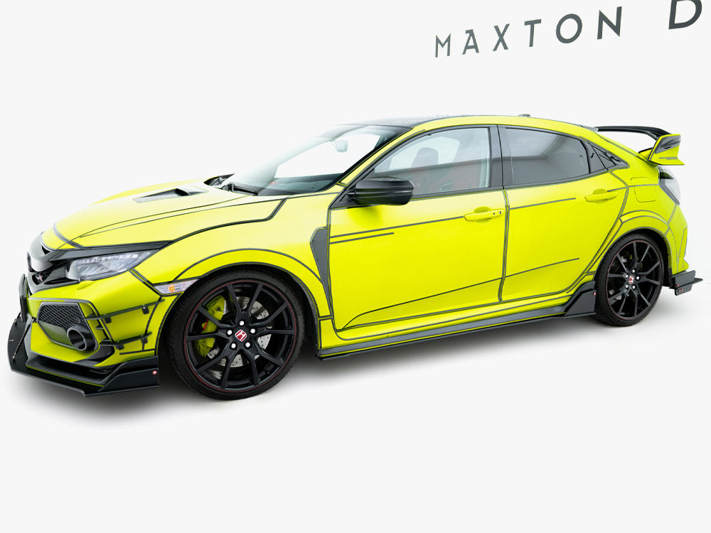 Maxton Design Street PRO Side Skirt Diffusers Honda Civic Type-R Mk10 / Mk10 Facelift - HOCI10TYPERCNC-SD2B - Image 2