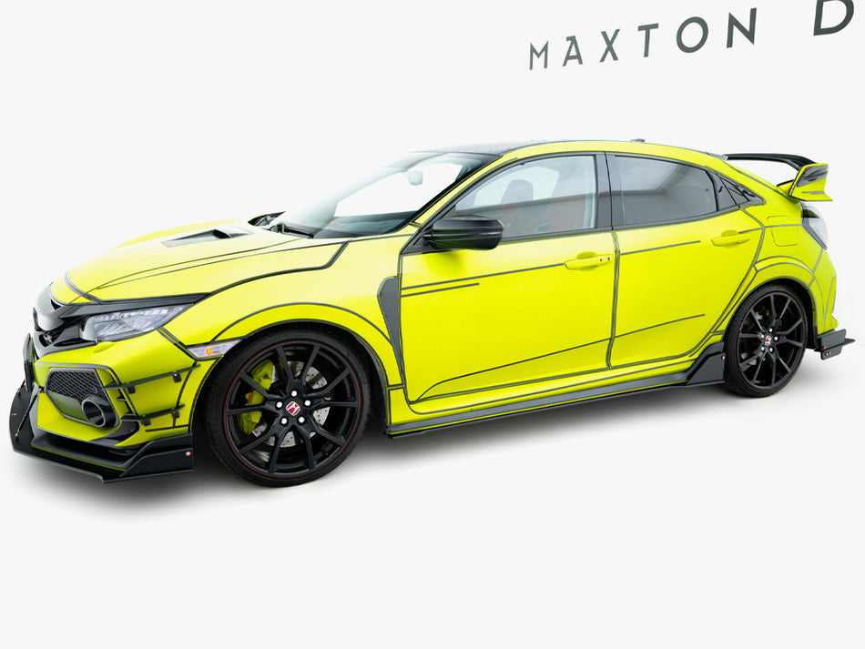 Maxton Design Street PRO Side Skirt Diffusers Honda Civic Type-R Mk10 / Mk10 Facelift - HOCI10TYPERCNC-SD2B - Image 2