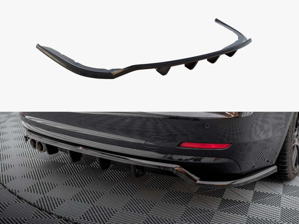 Maxton Design Central Rear Splitter (Vertical Bars) BMW 4 Gran Coupe F36 - BM-4-F36-GC-RD1G+RD2G - Image 1