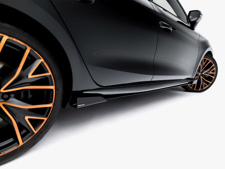 Maxton Design Street PRO Side Skirt Diffusers + Flaps Cupra Leon ST / Hatchback Aero Mk1 / Mk1 Facelift - CULE1FAEROCNC-SD1B+SF1G - Image 4