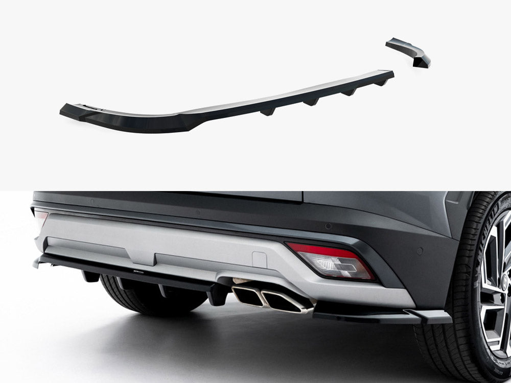 Maxton Design Rear Splitter (Vertical Bars) Hyundai Tucson Mk4 Facelift - HY-TU-4F-RSD1G+RD1G - Image 1