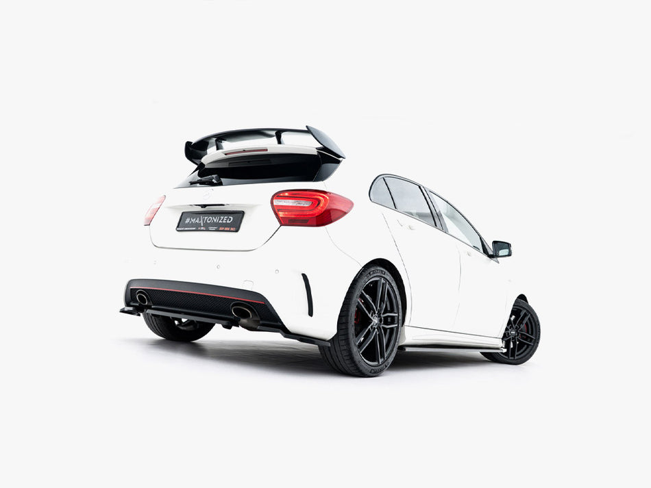 Maxton Design Rear Splitter (Vertical Bars) Mercedes W176 AMG-Line Pre-Facelift - ME-A-176-AMGLINE-RD1+RD2G - Image 2