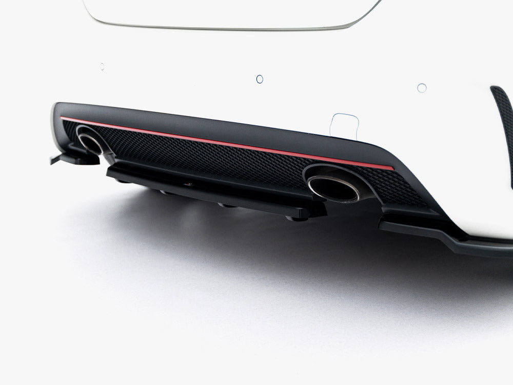 Maxton Design Rear Splitter (Vertical Bars) Mercedes W176 AMG-Line Pre-Facelift - ME-A-176-AMGLINE-RD1+RD2G - Image 4