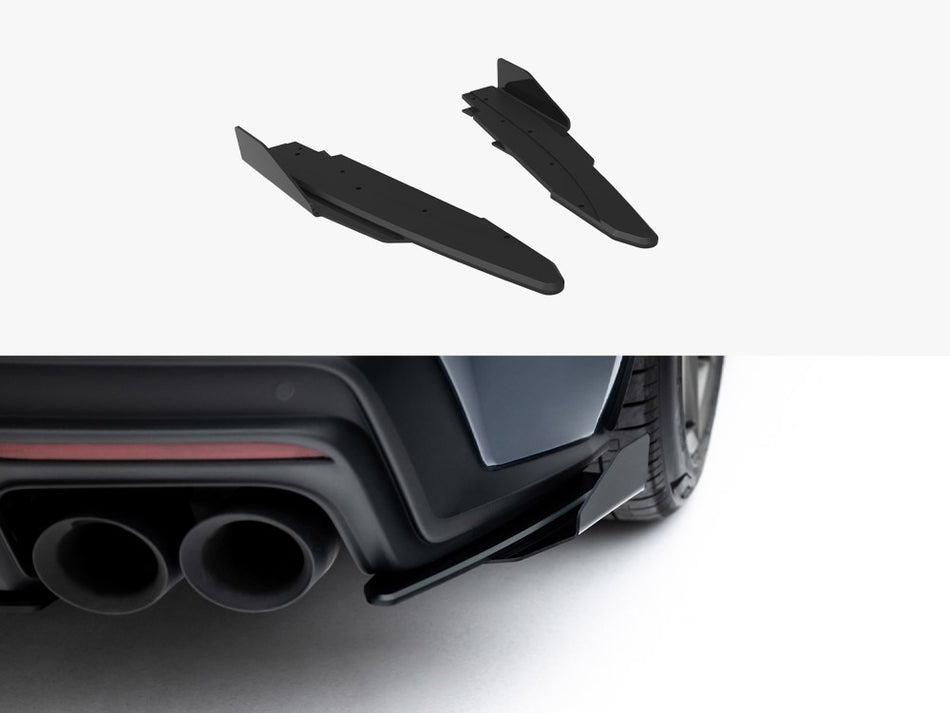 Maxton Design Street PRO Rear Side Splitters + Flaps Ford Mustang Dark Horse Mk7 - FOMU7DHCNC-RSD1B+RSF1G - Image 1