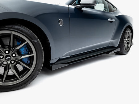 Maxton Design Street PRO Side Skirts Diffusers + Flaps Ford Mustang Dark Horse Mk7 - FOMU7GTCNC-SD1B+SF1G - Image 4