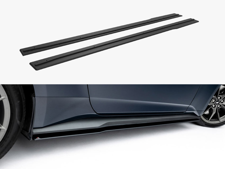 Maxton Design Street PRO Side Skirts Diffusers Ford Mustang Dark Horse Mk7 - FOMU7GTCNC-SD1B - Image 1