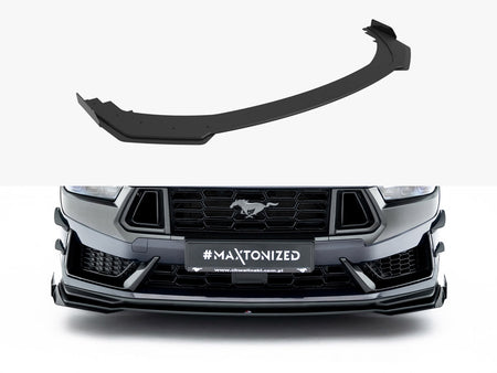 Maxton Design Street PRO Front Splitter + Flaps Ford Mustang Dark Horse Mk7 - FOMU7DHCNC-FD1B+FSF1G - Image 1