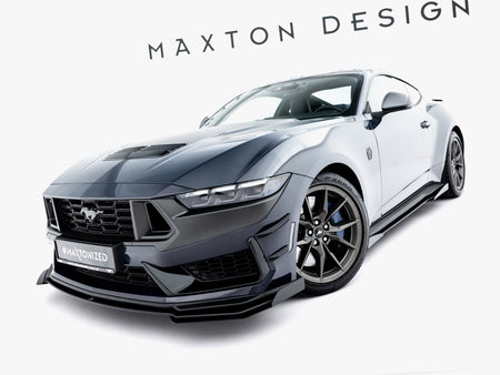 Maxton Design Street PRO Front Splitter + Flaps Ford Mustang Dark Horse Mk7 - FOMU7DHCNC-FD1B+FSF1G - Image 4