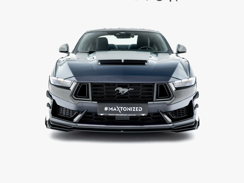 Maxton Design Street PRO Front Splitter + Flaps Ford Mustang Dark Horse Mk7 - FOMU7DHCNC-FD1B+FSF1G - Image 5