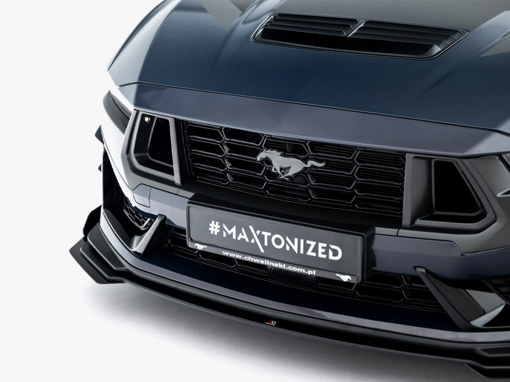 Maxton Design Street PRO Front Splitter + Flaps Ford Mustang Dark Horse Mk7 - FOMU7DHCNC-FD1B+FSF1G - Image 6