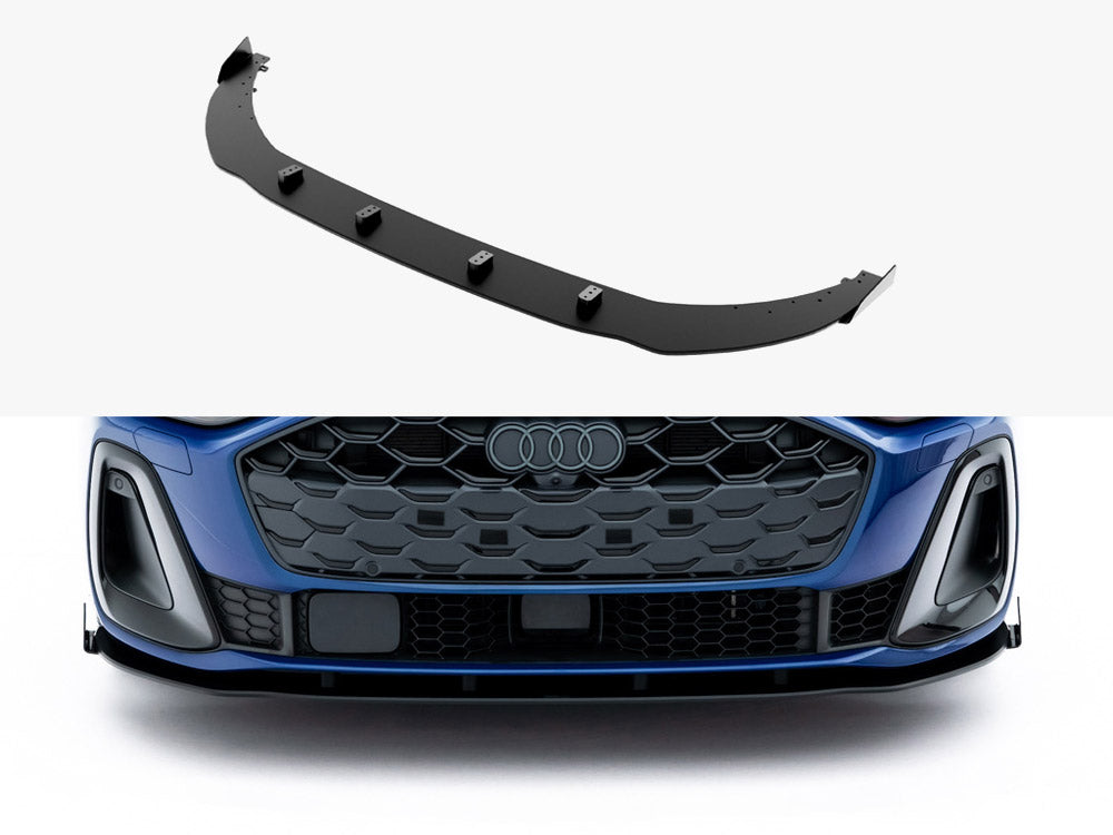 Maxton Design Street PRO Front Splitter + Flaps Audi A5 S-Line / S5 Sedan / Avant B10 - AUA53SLINECNC-FD1B+FSF1G - Image 1