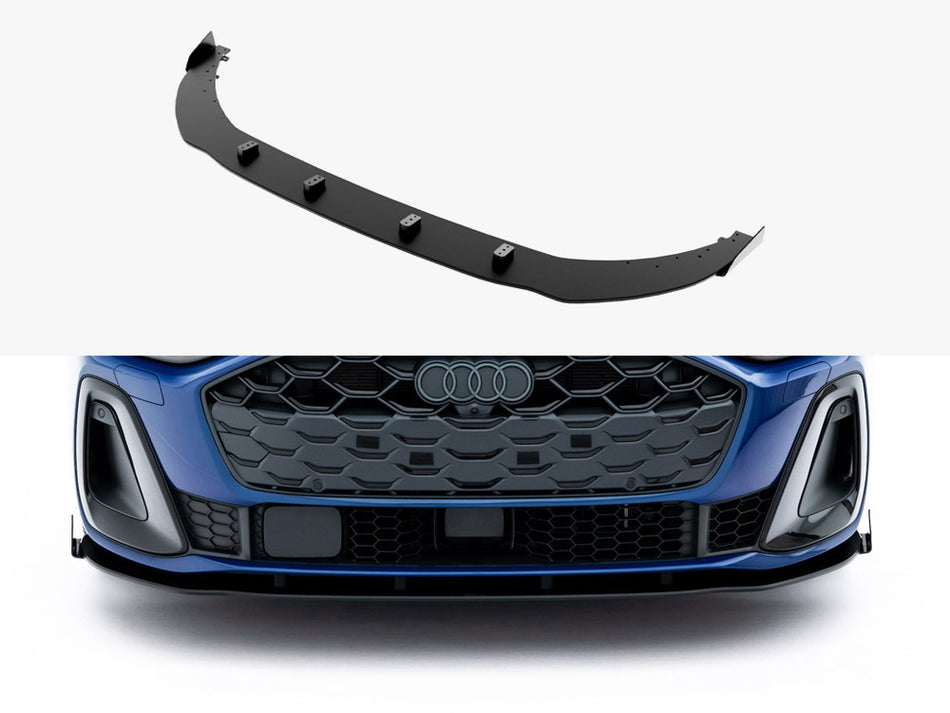 Maxton Design Street PRO Front Splitter + Flaps Audi A5 S-Line / S5 Sedan / Avant B10 - AUA53SLINECNC-FD1B+FSF1G - Image 1